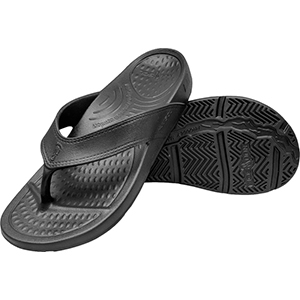 NuuSol Flip Flop Cascade, Eclipse Black - Women's 5  
