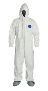 DuPont Tyvek Coverall Comfort Fit Design with Attached Hood & Boots - XXL