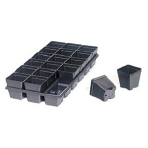 Carry Tray - 18-Pocket Tray for 4" Square Pot (Press Fit)